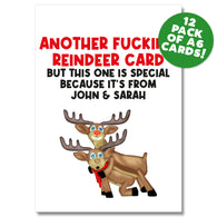 Naughty fucking Reindeer Card 12 Pack